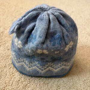 100% wool made in Vermont fleece-lined hat, size S/M